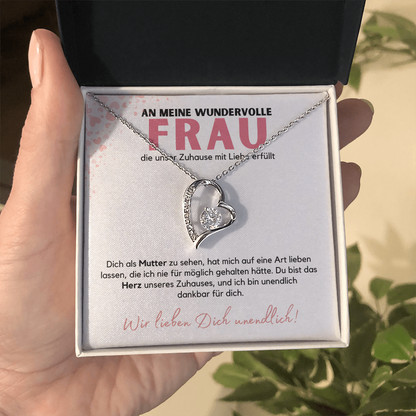 Halskette Geschenk für die wundervolle Frau – Mit einer liebevollen Botschaftskarte
