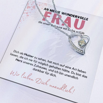 Halskette Geschenk für die wundervolle Frau – Mit einer liebevollen Botschaftskarte